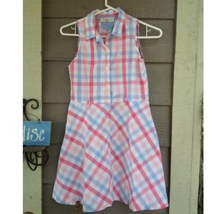 Tommy Hilfiger Pink and Blue Plaid Kids Dress